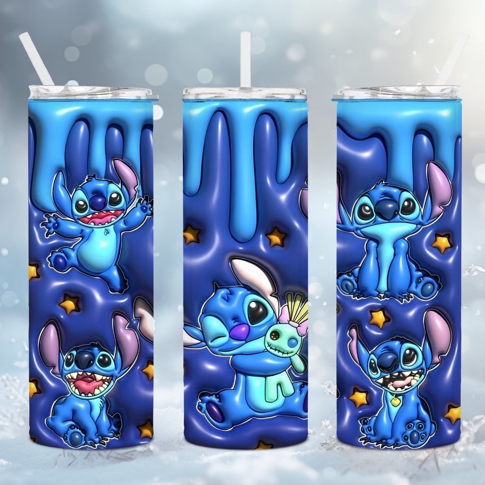 Stitch 3D Puff 20 oz Tumbler